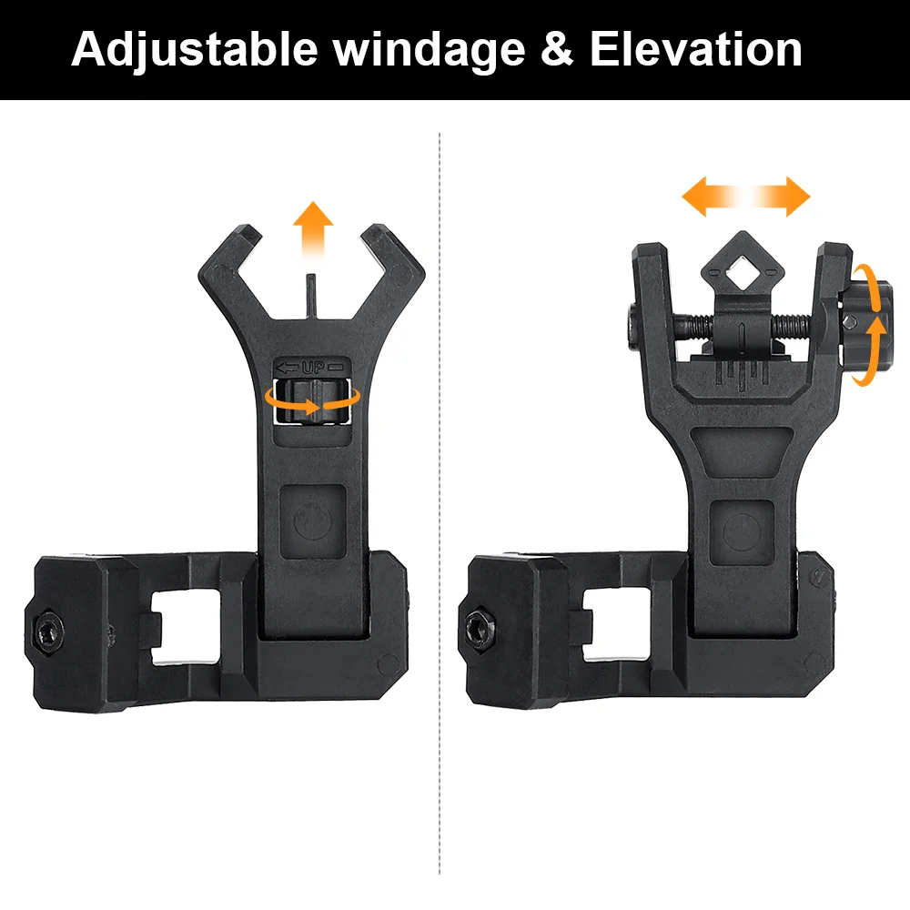 ohhunt&reg; Flip Up Sight 45 Degree Offset Rapid Transition Front and Backup Rear Sight