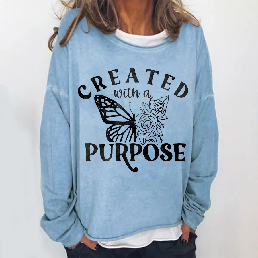 Created With A Purpose Printed Women's T-shirt