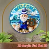 Gnome DIY Diamond Painting Hanging Pendants Acrylic Crafts Kit for Home Wall Decor