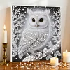 (Pre-Framed)White Owl-Special Shape Diamond Painting Kit(25x25cm)