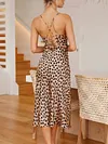 Polka Dot Split-Side Condole Belt Midi Dress