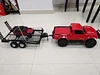 Metal Builder Kit 1/10 RC Trailer with Hitch Mount Receiver & Hauling Ropes for Crawler Cars Axial SCX10 D90 Wrangler TRX4 TRX6 Redcat GEN8
