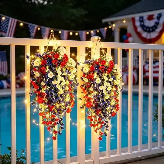 ✨Independence Day Hot Sale❤️🤍💙 🇺🇸 Red. White & Blue Flowers for America's 250th &ndash; Perfect for Porch & Party 💐