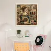 Sewing Machine Woman-14CT Stamped Cross Stitch 40*40cm/15.75*15.75in tapestrymarket