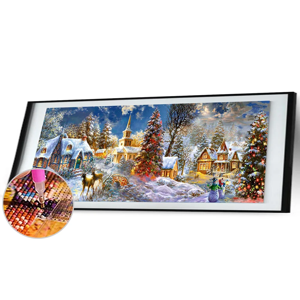 Diamond Painting - Full Round Drill - Christmas Town(90*30cm)