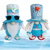 2Pcs Beach Gnomes Plush Cute Shelf Sitters with Weighted Base for Birthday Gifts