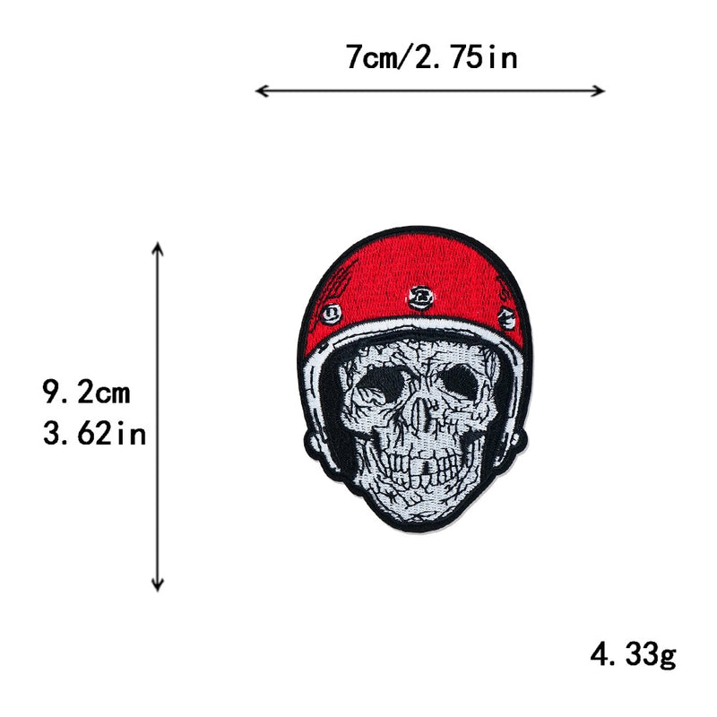 5 Pieces Factory In Stock Halloween Skull Finger Middle Finger Playing Card Clothing Accessories Embroidery Cloth Patch Patch