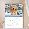 Dog 2027 DIY Diamond Painting Calendar for Adults Flowers Diamond Art Calendars 11.81x9.45 Inch Gem Painting Art Walls Date for Home Business Office Planning Decor