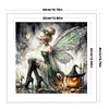 Halloween Tinker Bell Witch-11CT Stamped Cross Stitch 40*40cm/15.75*15.75in tapestrymarket