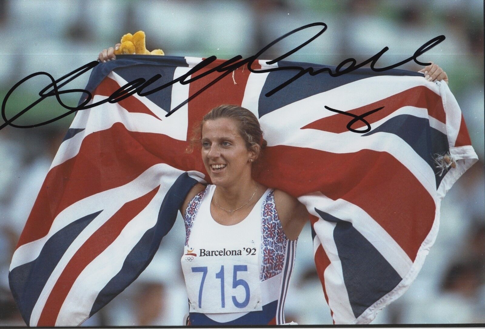 Sally Gunnell Hand Signed Olympics 12x8 Photo Poster painting 1.