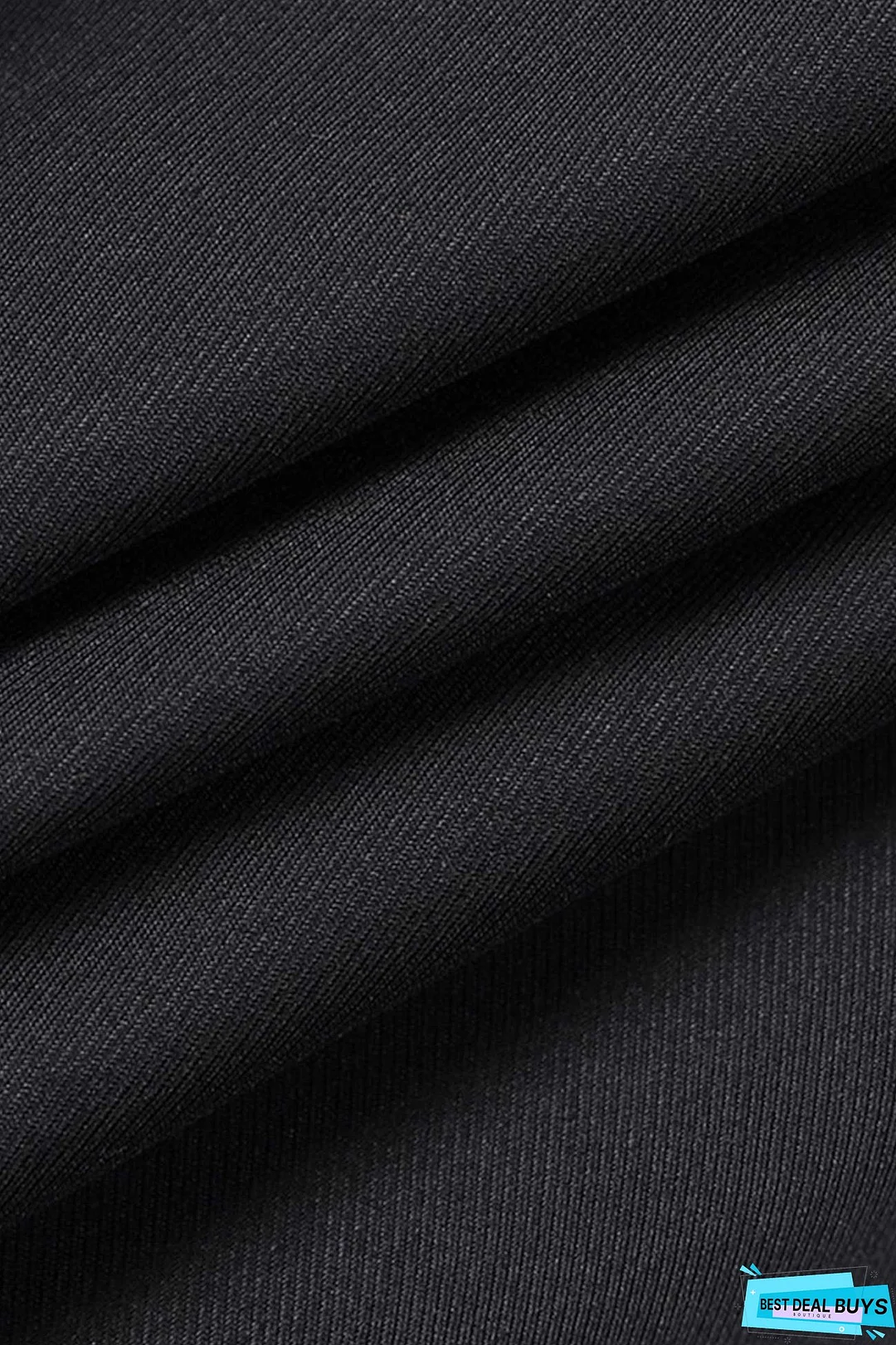 Black Shoulder Pad Suit Tops