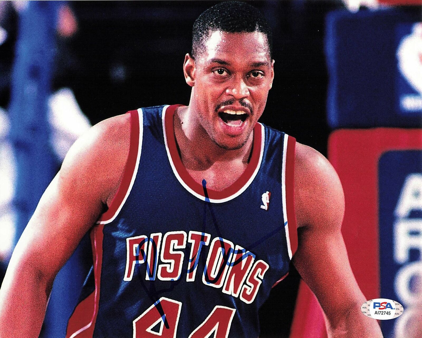 RICK MAHORN signed 8x10 Photo Poster painting PSA/DNA Detroit Pistons Autographed