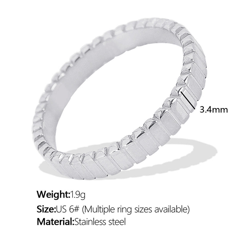 Titanium Steel Minimalist Geometric Plating Rings