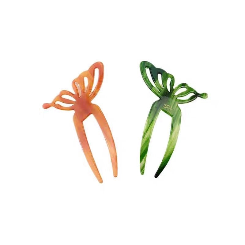 Women’s Minimalist Butterfly Acetic Acid Sheets Hair Clip