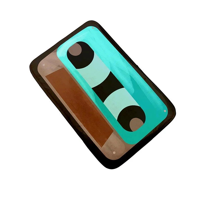 Athvotar Welcome Doormat Retro Cassette Music Tape Floor Carpet Outdoor Entrance Rug Living Room Kitchen Non-Slip Bathroom Kids Mat