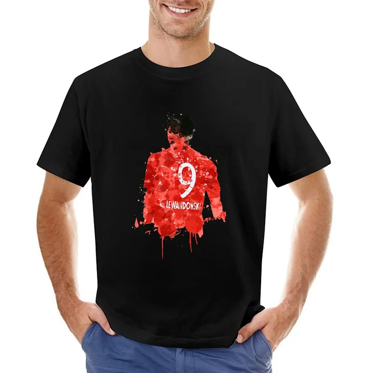 Robert Lewandowski Splash Art Inspired T-shirt