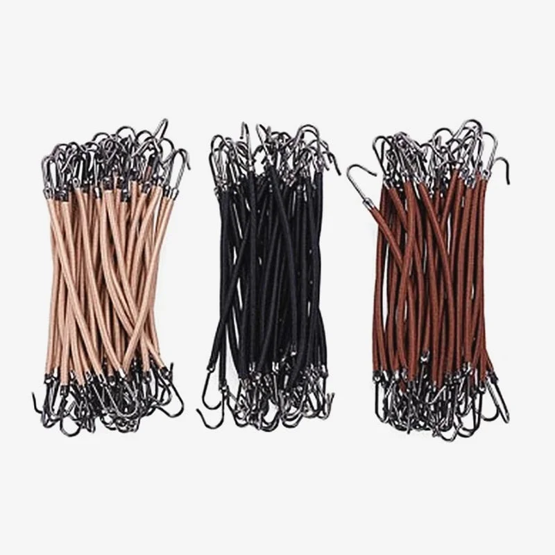 5/15/18/24/30 PCS Women's Elastic Hair Bands Gum with Hook Ponytail Holder Bungee Hair Thick/Curly Hair Styling Tools