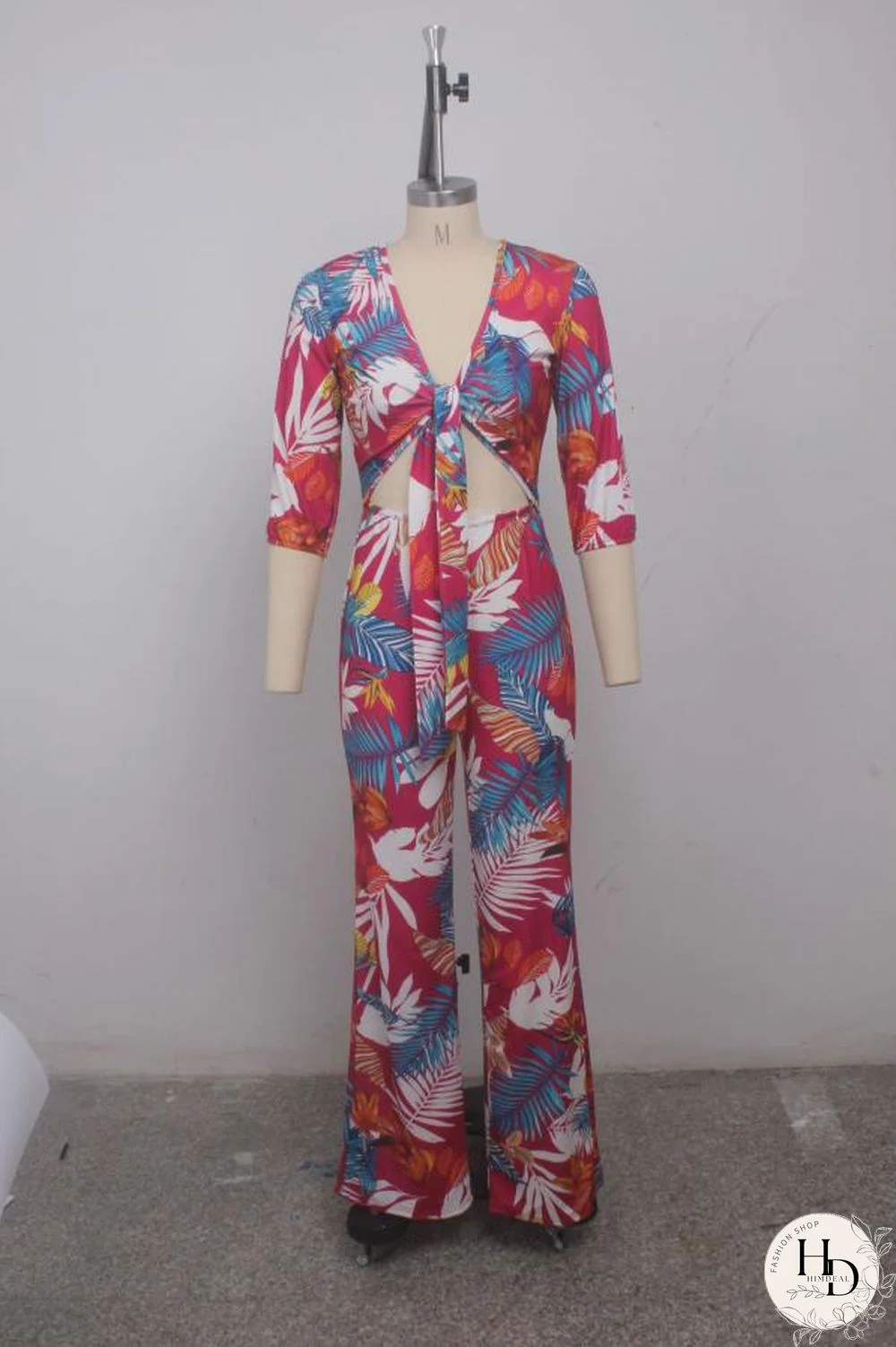 Coffee Sexy Fashion Asymmetrical Hollow bandage Polyester Sleeveless Slip Jumpsuits