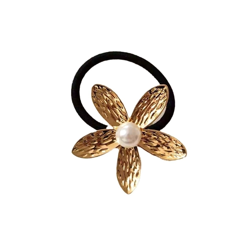 Women’s Classic Style Scallop Starfish Flower 304 Stainless Steel Plating Hair Clip Hair Tie