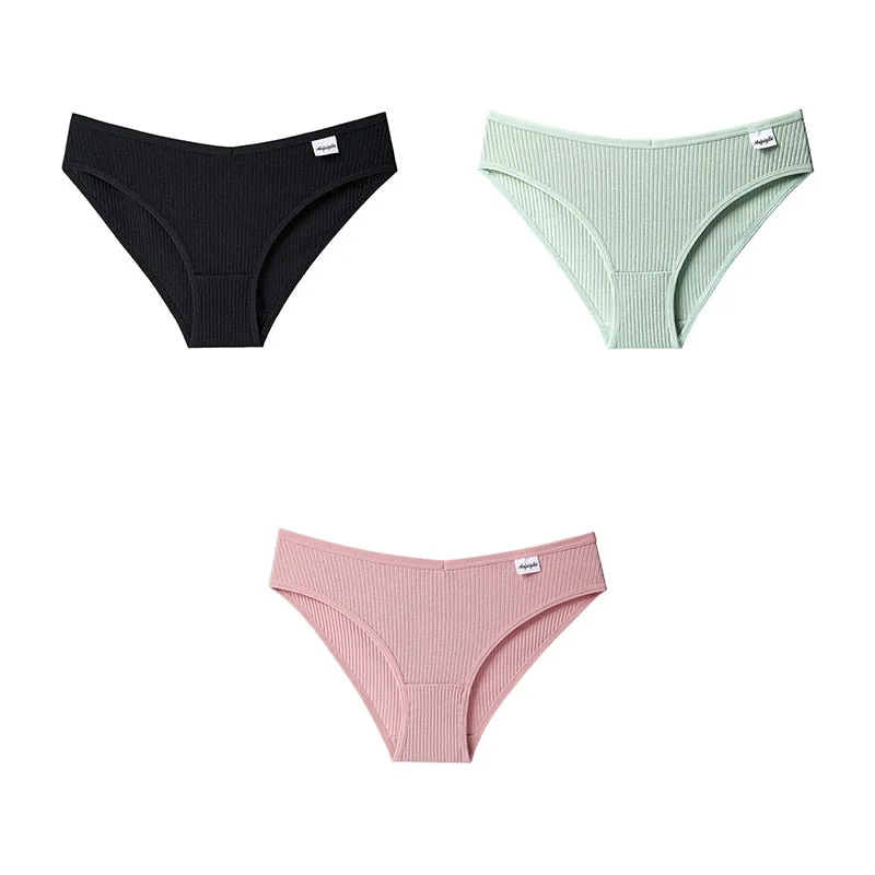 3pcs Women Panties Cotton Underwear For Woman Briefs Female Panties Cotton Lady Lingerie Intimates Women's Underwear BANNIROU