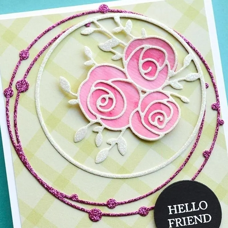 3d Spot Coil Circle Ring Cutting Dies Cake Decoration Metal Mold Scrapbook Embossing Paper Craft Knife Mould Stencil Stamps Dies