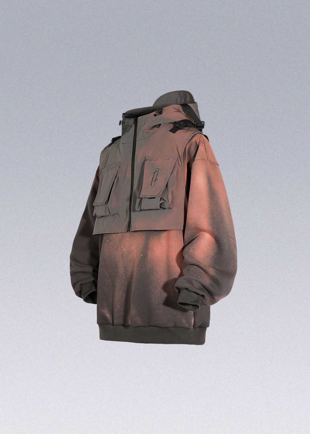 Fake Vest Hoodie JIYE HEAVY INDUSTRY techwear-x