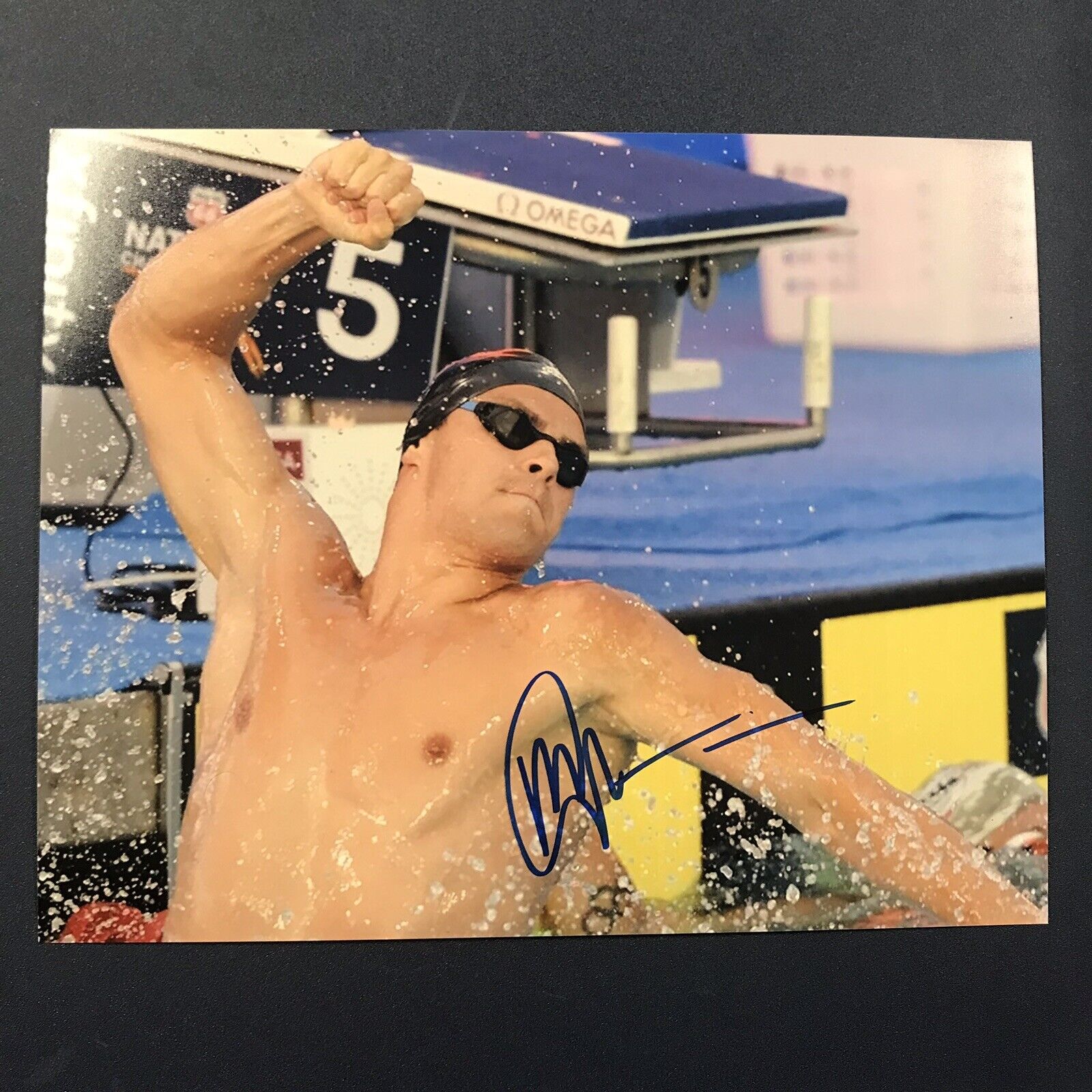 MICHAEL ANDREW HAND SIGNED 8x10 Photo Poster painting USA OLYMPICS SWIMMING AUTOGRAPHED RARE COA