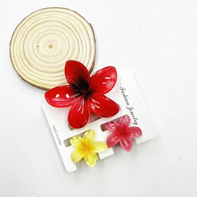 Vacation Modern Style Women’s Flower Resin Hair Claws