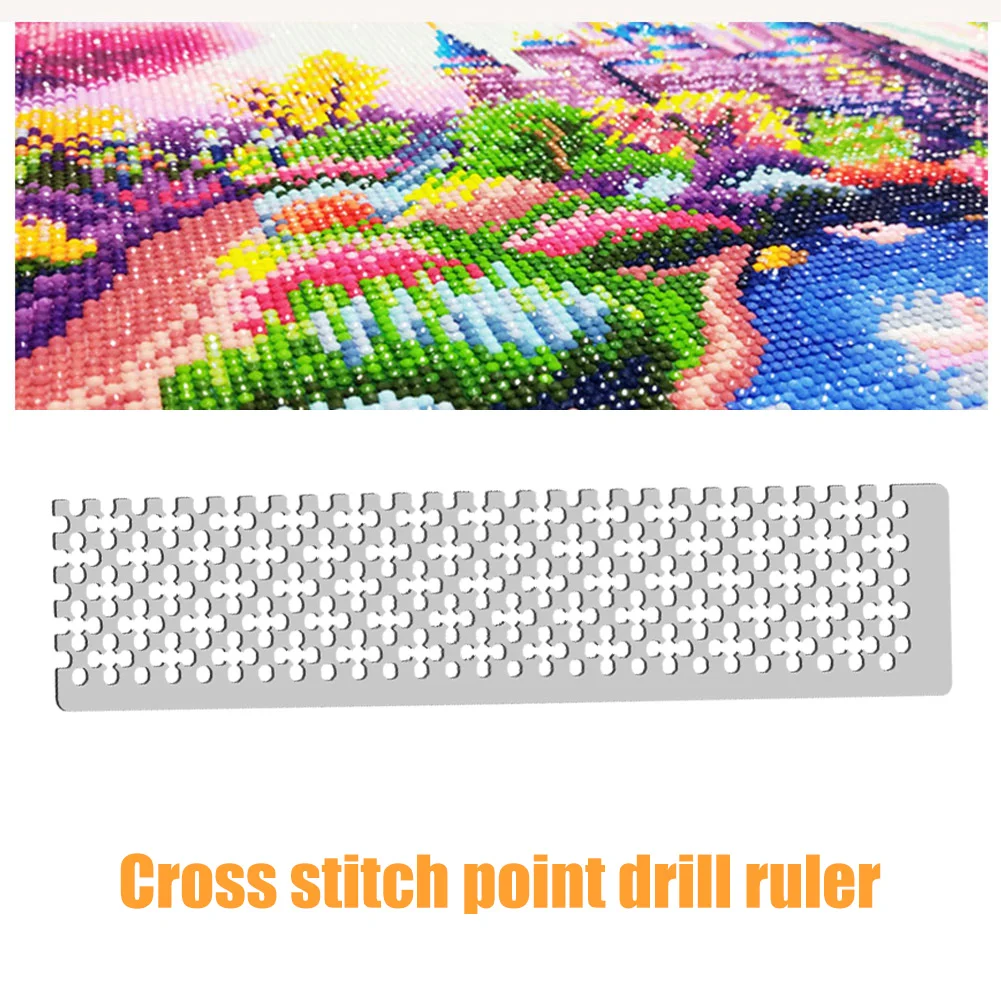 DIY Diamond Painting Tool Square Round Drill Cross Stitch Point Drill Ruler