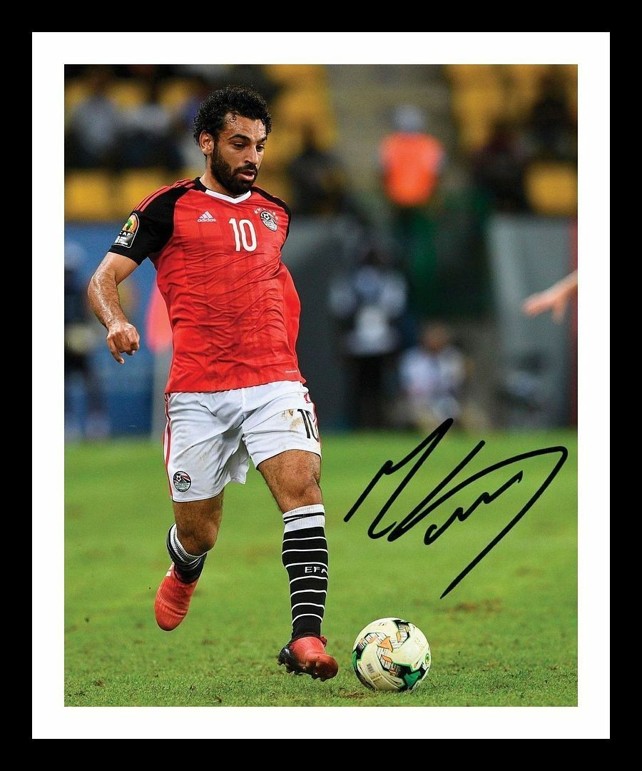 Mohamed Salah - Egypt Autograph Signed & Framed Photo Poster painting 1