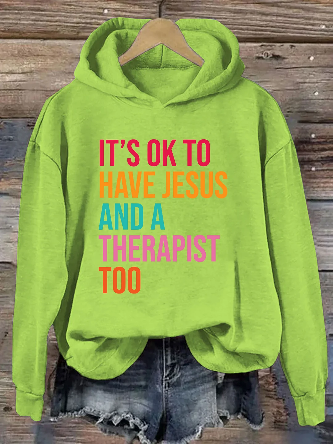 It's Ok To Have Jesus And A Therapist Hoodie