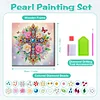 (Pre-Framed)Flower Cross-Special Shape Diamond Painting Kit(29x29cm)