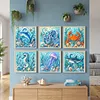 Ocean Animals Stamped Needlework Cross Stitch Kit 14CT tapestrymarket