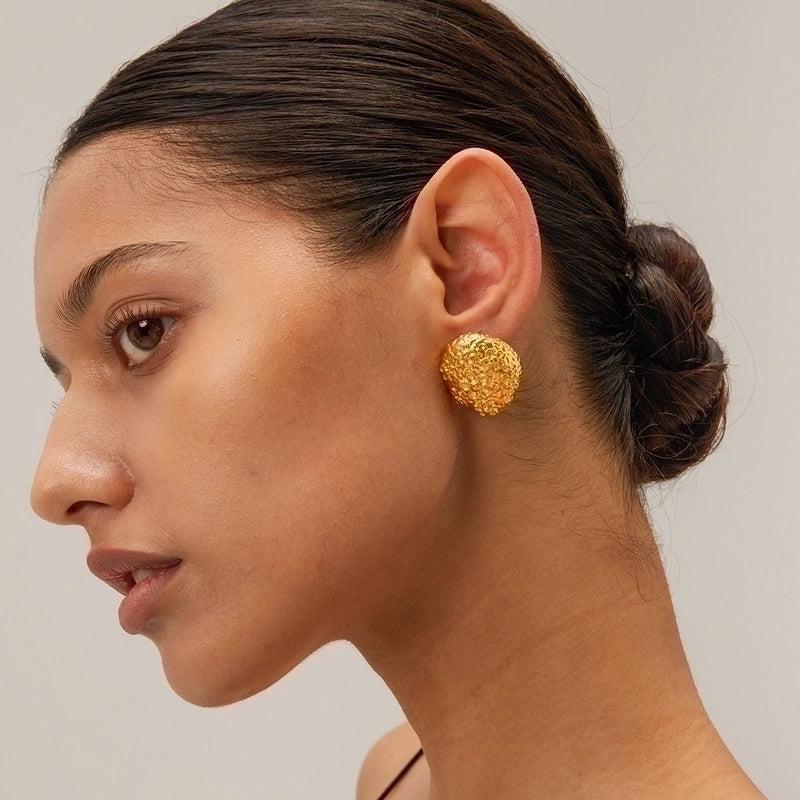 1 Pair IG Style Flower 304 Stainless Steel Ear Studs