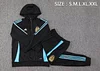 Joyfball 2024/2025 Argentina Half-Pull Hat Style Training Suit  Black Jersey 1:1 Thai Quality Set