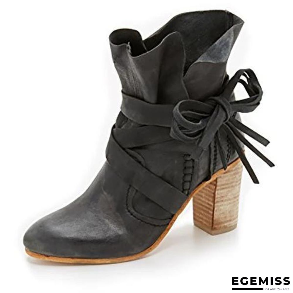 Chunky Heel Martin Boots Outdoor Ankle Boots | EGEMISS