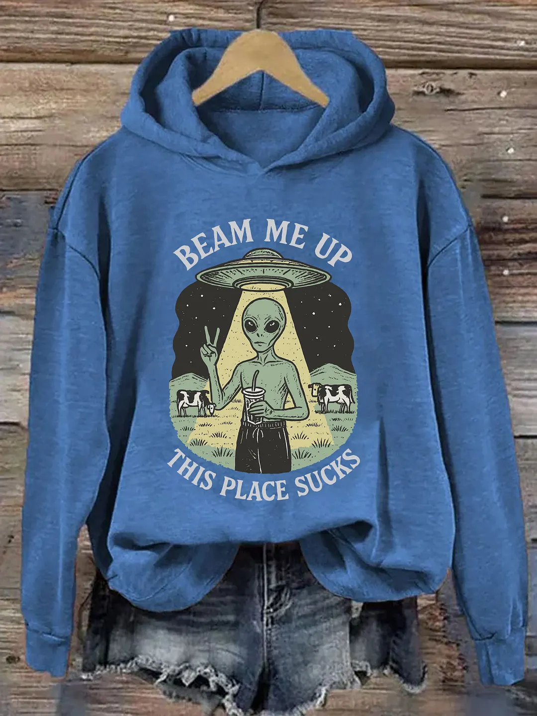 Beam Me Up This Place Sucks Hoodie