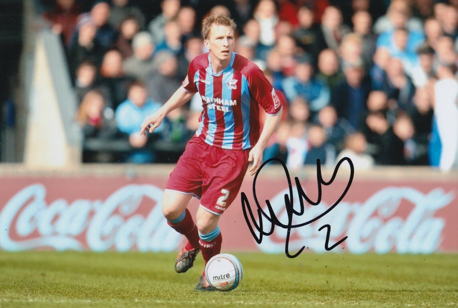 Andrew Wright Hand Signed 12x8 Photo Poster painting - Scunthorpe United Autograph 1.