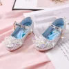 Children High-heeled Shoes Princess Shoes Crystal Shoes Runway Show Leather Shoes