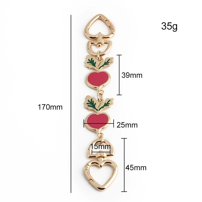 In Stock Cherry Color-free Extension Chain Cocoa Pool Shoulder Strap Old Flower Mini Women’s Bag Strawberry Decoration Replacement Chain
