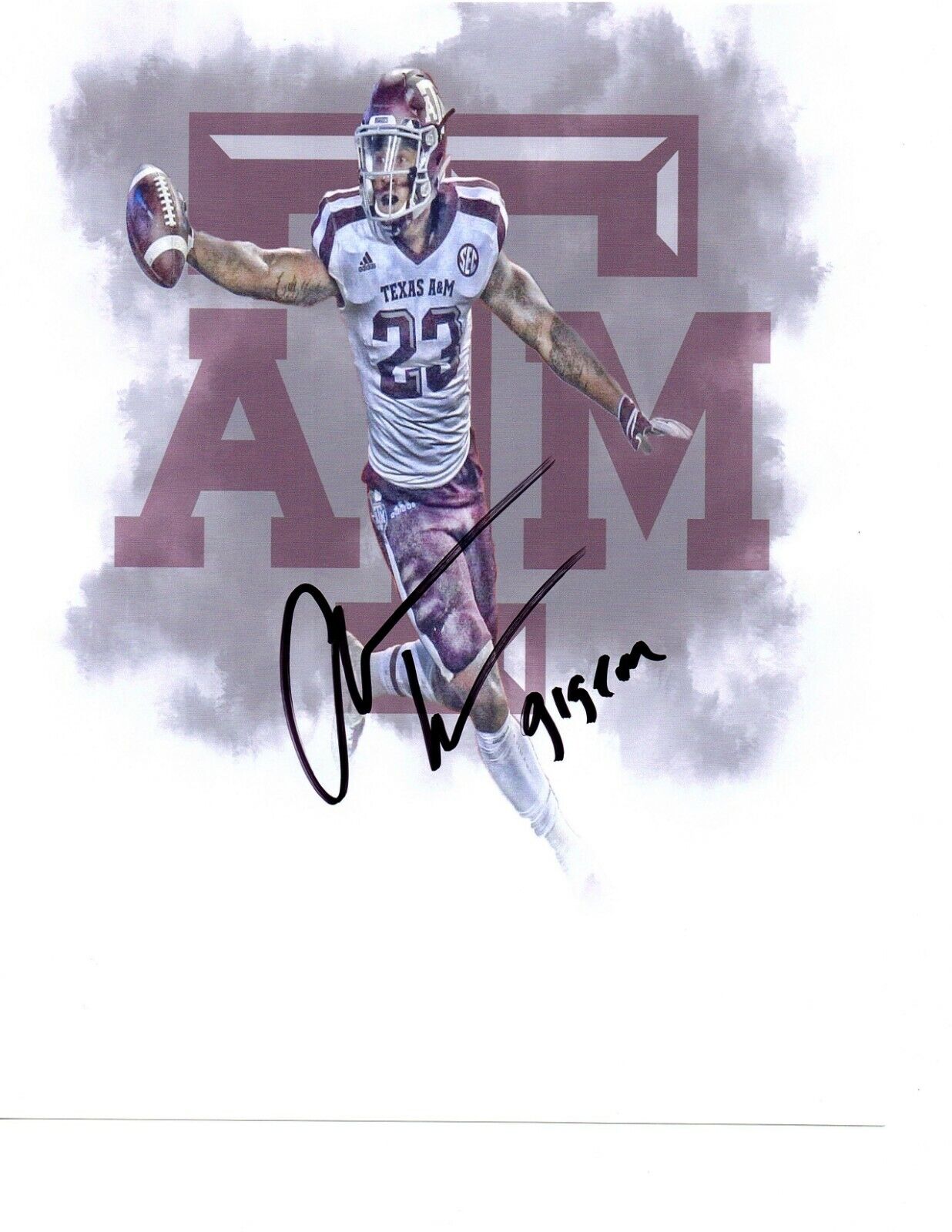 Armani Watts Texas A&M Aggies signed autographed 8x10 football Photo Poster painting edit!