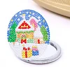 DIY Double Sided Special Shape Diamond Painting Compact Mirror Kit(Snow Room)
