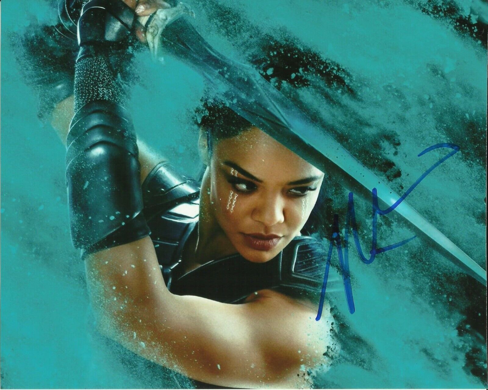 TESSA THOMPSON SIGNED THOR RAGNAROK Photo Poster painting UACC REG 242 FILM AUTOGRAPHS (3)