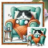 Kitten On Sofa-11CT Stamped Cross Stitch 40*40cm/15.75*15.75in tapestrymarket