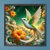 Diamond Painting -DIY Round Drill Hummingbird Carrying Flowers(40x40cm)