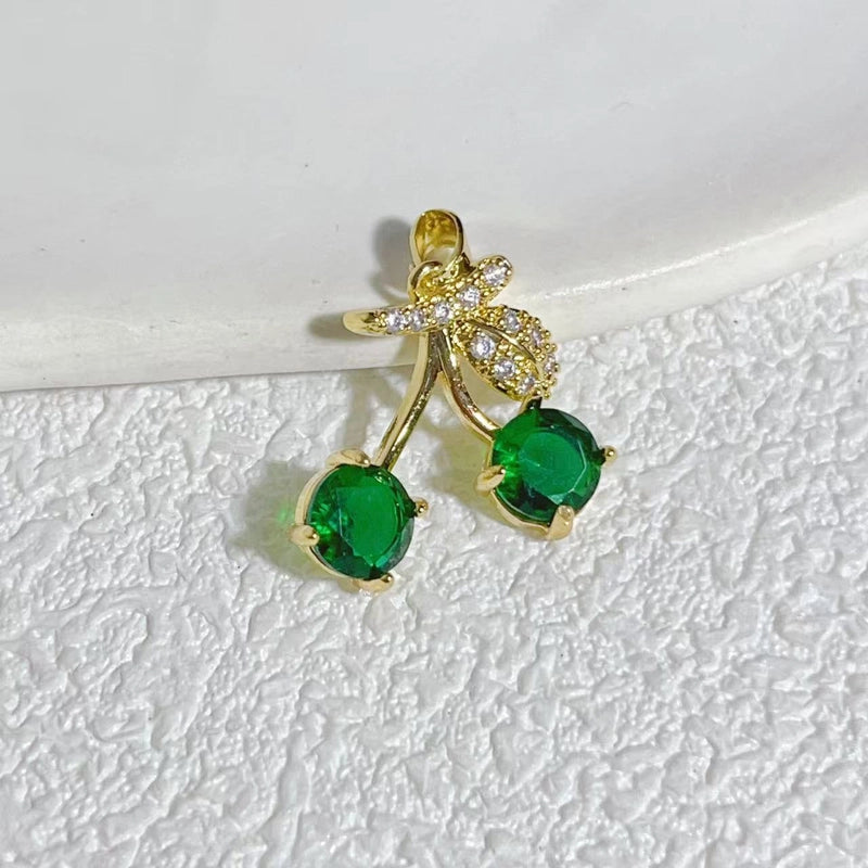 1 Piece Copper Cherry Pendant