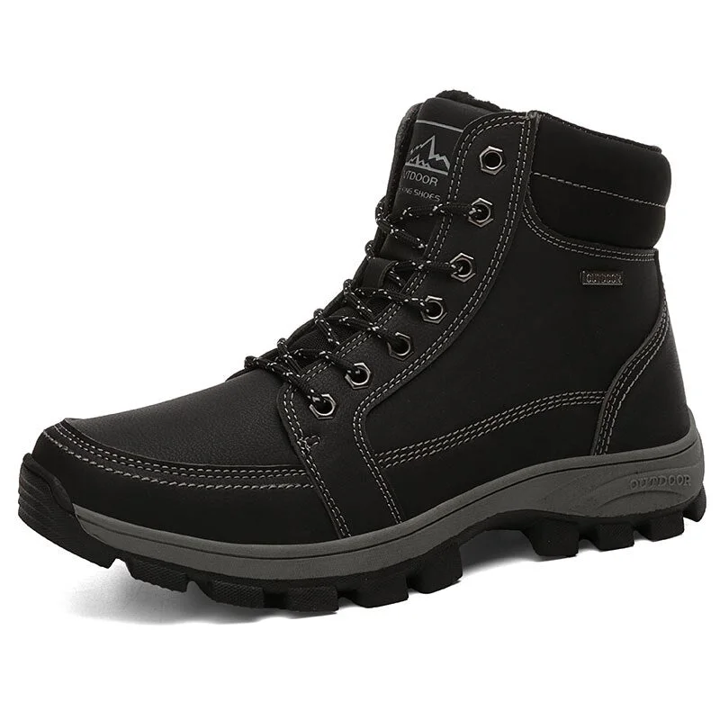 Super Warm Winter Men Boots Genuine Leather Snow Boots Men Work Shoes Military Army Ankle Boots for Men Botas Zapatos Hombre