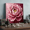 DIY Pearl Painting Peony for Home Wall Decor with Frame(25x25cm)