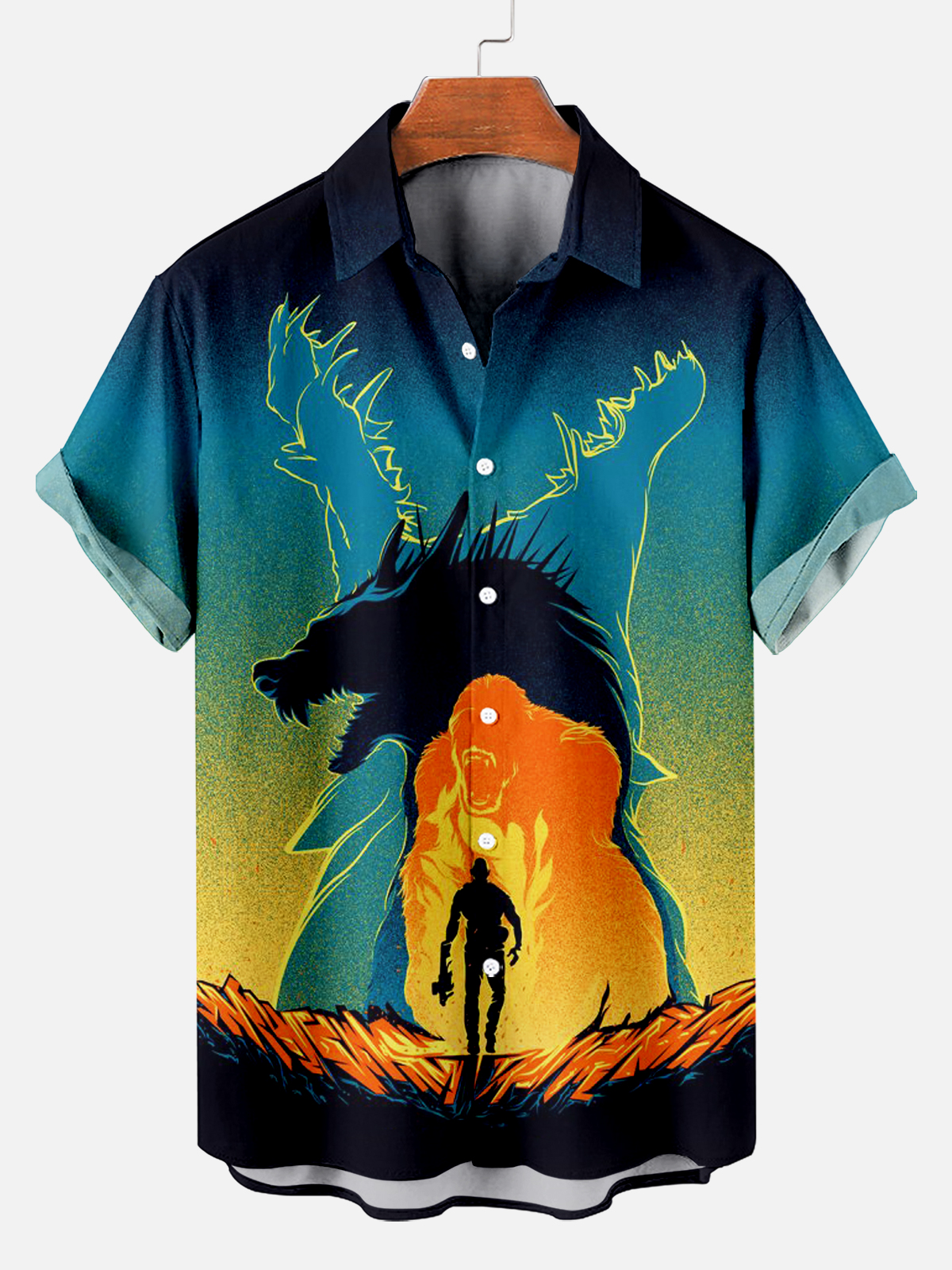 Classic Movie Short Sleeve Shirt PLUSCLOTHESMAN