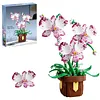 Artificial Flower Building Blocks for Adults Women for Home Office Decor(Orchid)